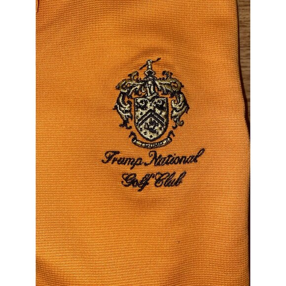 Adidas Trump National Golf Club Mens Orange Polo Shirt Small - Picture 2 of 3